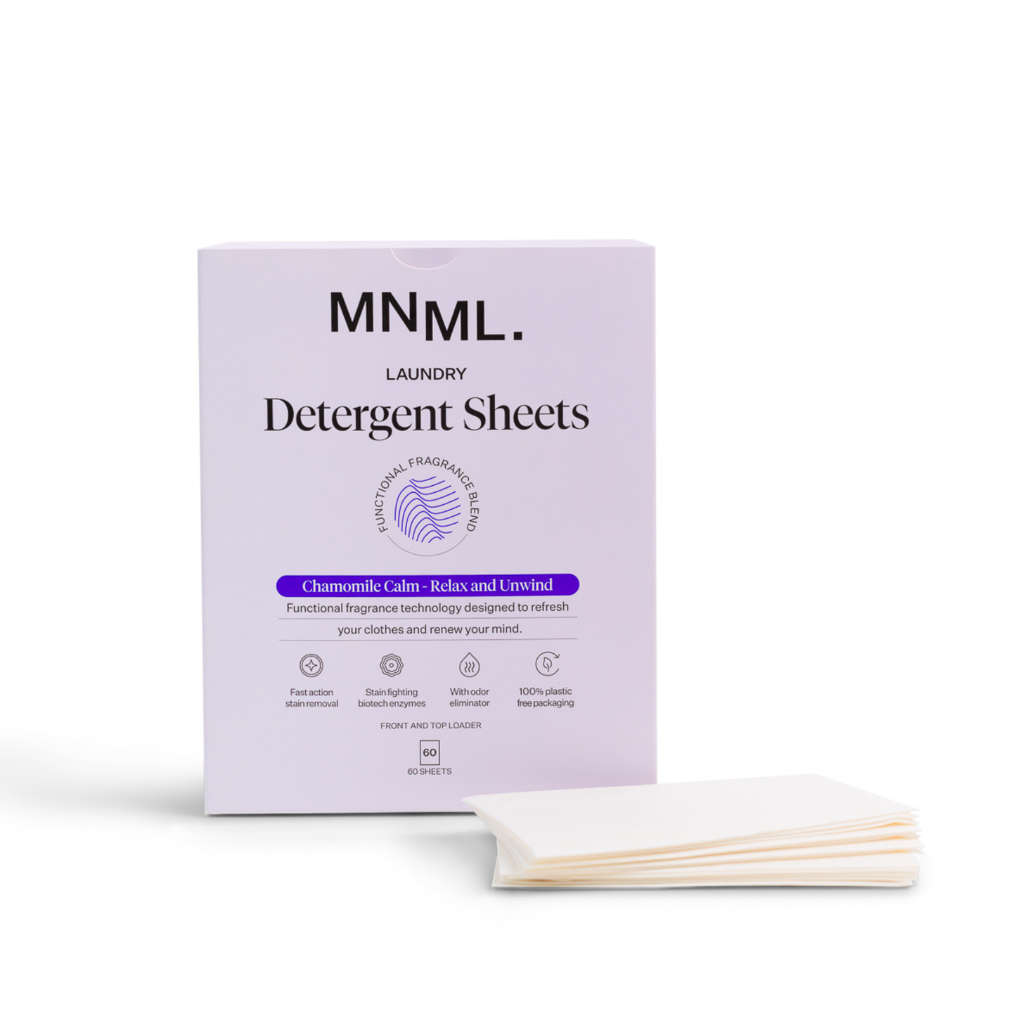 CHAMOMILE CALM Relax + Unwind Laundry Detergent Sheets (60 Pack)